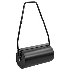 VidaXL Gazonroller met handvat 42 L ijzer en staal zwart