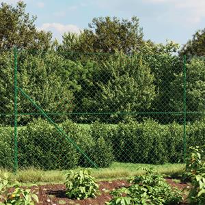 VidaXL Gaashek met grondankers 1,4x25 m groen