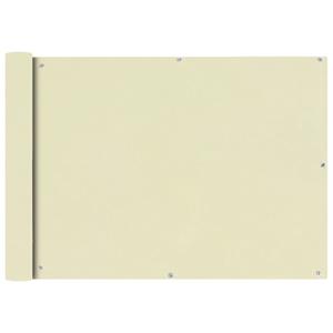 VidaXL Balkonscherm Oxford textiel 75x400 cm crème