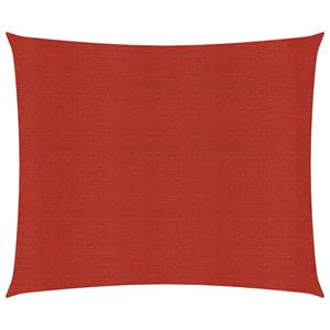 VidaXL Zonnezeil 160 g/m² 4x4 m HDPE rood