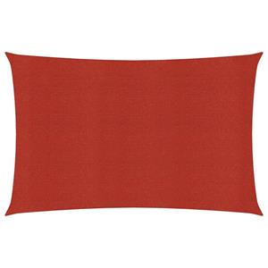 VidaXL Zonnezeil 160 g/m² 5x6 m HDPE rood