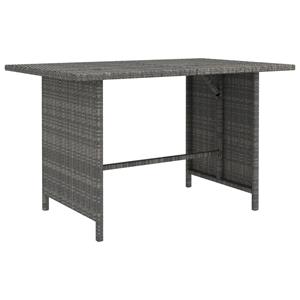 VidaXL Tuintafel 110x70x65 cm poly rattan grijs