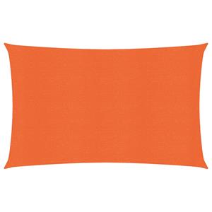 VidaXL Zonnezeil 160 g/m² rechthoekig 5x7 m HDPE oranje