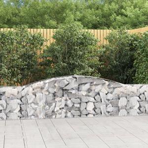 VidaXL Schanskorven 25 st gewelfd 400x30x60/80 cm ijzer