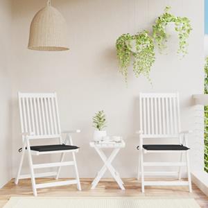VidaXL Tuinstoelkussens 2 st 50x50x3 cm oxford stof zwart