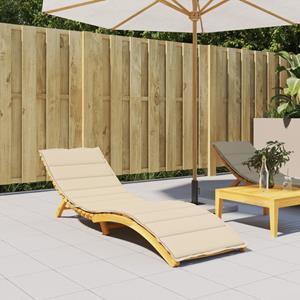 VidaXL Ligbedkussen 200x60x3 cm oxford stof beige
