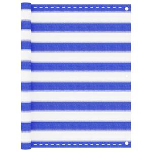 VidaXL Balkonscherm 90x400 cm HDPE blauw en wit