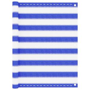 VidaXL Balkonscherm 90x500 cm HDPE blauw en wit