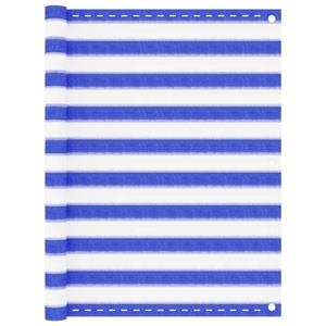 VidaXL Balkonscherm 120x300 cm HDPE blauw en wit