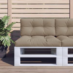 VidaXL Palletkussen 70x40x12 cm stof taupe