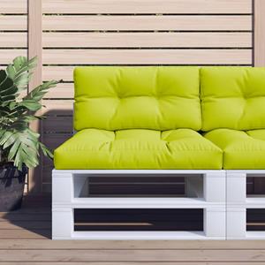 VidaXL Palletkussen 70x40x12 cm stof heldergroen