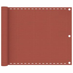 VidaXL Balkonscherm 75x500 cm HDPE terracottakleurig