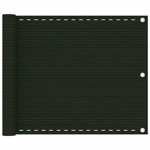 VidaXL Balkonscherm 75x500 cm HDPE donkergroen