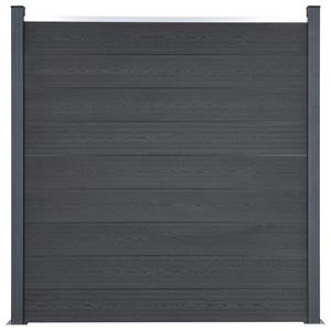 vidaXL Schuttingpaneelset 180x186 cm HKC grijs