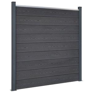 vidaXL Schuttingpaneelset 872x186 cm HKC grijs