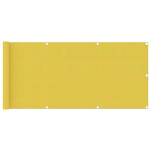 Balkonscherm 75x500 cm HDPE geel