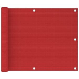Balkonscherm 75x300 cm HDPE rood