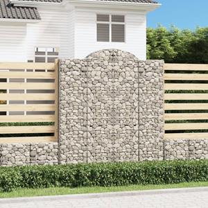 VidaXL Schanskorf gewelfd 200x30x220/240 cm gegalvaniseerd ijzer
