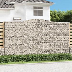 VidaXL Schanskorf gewelfd 400x50x220/240 cm gegalvaniseerd ijzer