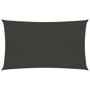 vidaXL Zonnezeil 160 g/m² 2,5x5 m HDPE antracietkleurig
