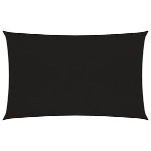 VidaXL Zonnezeil 160 g/m² rechthoekig 6x8 m HDPE zwart