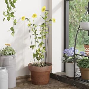 VidaXL Plantenstaken 20 st 40 cm staal donkergroen