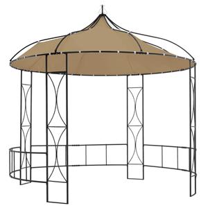 VidaXL Prieel rond 300x290 cm taupe