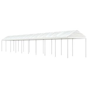 VidaXL Prieel met dak 20,07x2,28x2,69 m polyetheen wit