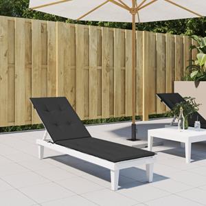 VidaXL Terrasstoelkussen (75+105)x50x4 cm zwart