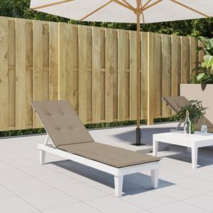 VidaXL Terrasstoelkussen (75+105)x50x4 cm taupe