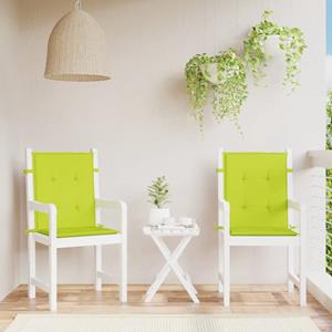 VidaXL Tuinstoelkussens 2 st 100x50x3 cm oxford stof heldergroen