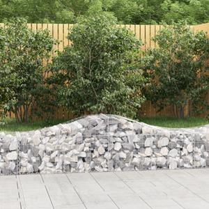 VidaXL Schanskorven 5 st gewelfd 200x50x40/60 cm gegalvaniseerd ijzer