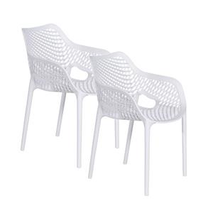 Garden Impressions Air Xl Kunststof Tuinstoel Wit - 2 Stuks