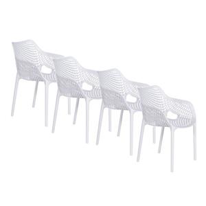 Garden Impressions Air Xl Kunststof Tuinstoel Wit - 4 Stuks