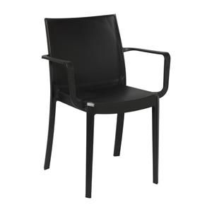 Xenos Tuinstoel Victoria - zwart - 82x58x55 cm
