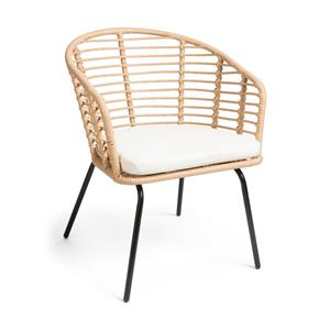Xenos Tuinstoel Donna - naturel - 79x61x60 cm