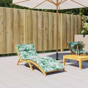 VidaXL Ligbedkussen bladpatroon 180x60x3 cm oxford stof