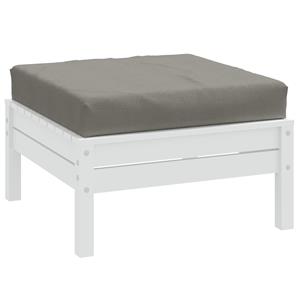 VidaXL Palletkussen 60x60x10 cm stof gemêleerd donkergrijs