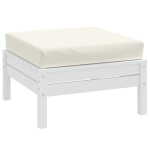 VidaXL Palletkussen 60x60x10 cm stof gemêleerd crèmekleurig