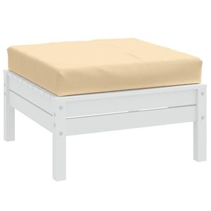VidaXL Palletkussen 60x60x10 cm stof gemêleerd beige