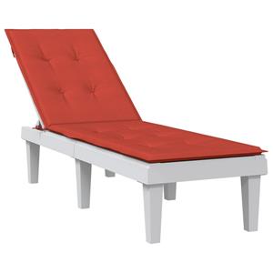 VidaXL Terrasstoelkussen (75+105)x50x3 cm stof gemêleerd rood
