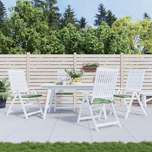 VidaXL Stoelkussens 4 st bladpatroon 40x40x3 cm stof