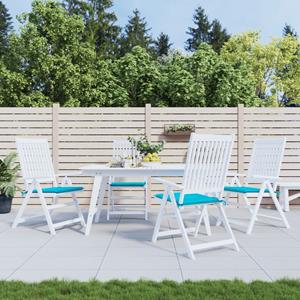 VidaXL Tuinstoelkussens 4 st 40x40x3 cm stof turquoise