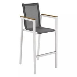 Stefano Barstoel Teak Wit - 