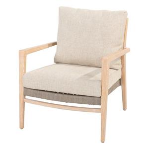 4SO Julia low dining stoel brushed teak incl. 2 kussens  - 