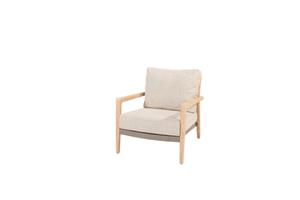 4SO Julia lounge stoel brushed teak incl. 2 kussens  - 