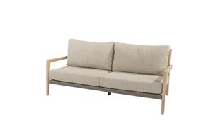 4SO Julia 3-zits lounge bank brushed teak incl. 4 kussens  - 