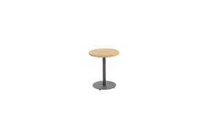 4SO Volta teak bijzettafel centrale poot antraciet 45 cm dia. H55 cm  - 