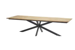 4SO Minerva Tafelframe Antracite Met Tafelblad Robusto Teak 280 x 95 cm - 