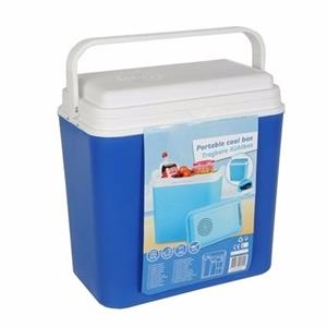 Merkloos Elektrische koelbox - blauw - 22 liter - x 24 x cm - 12 volt -